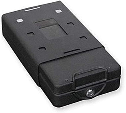 Bulldog Cases Car Safe with Key Lock, Mounting Bracket and Cable in Black , 8.2 x 5.9 x 2.2 inches