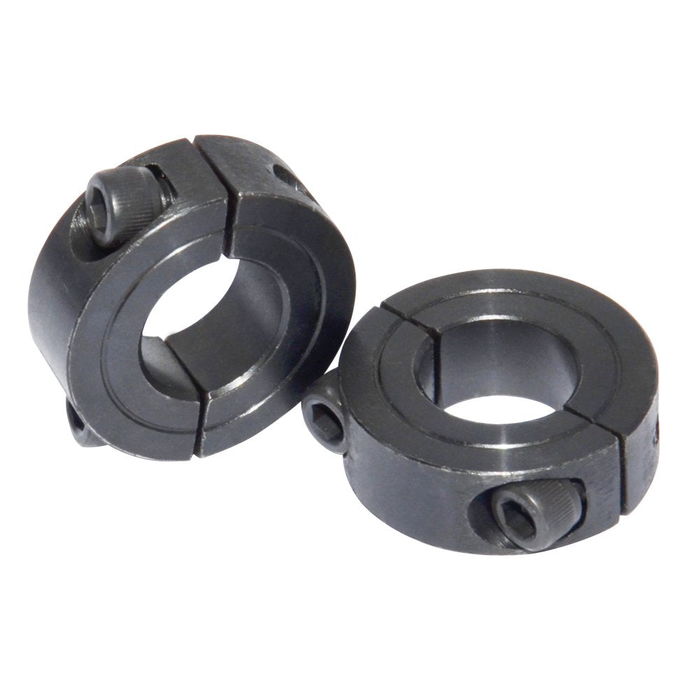 Double Split Shaft Collar 1" Bore Width 1/2 Inch Oxide Set Style Black (4 Pcs)