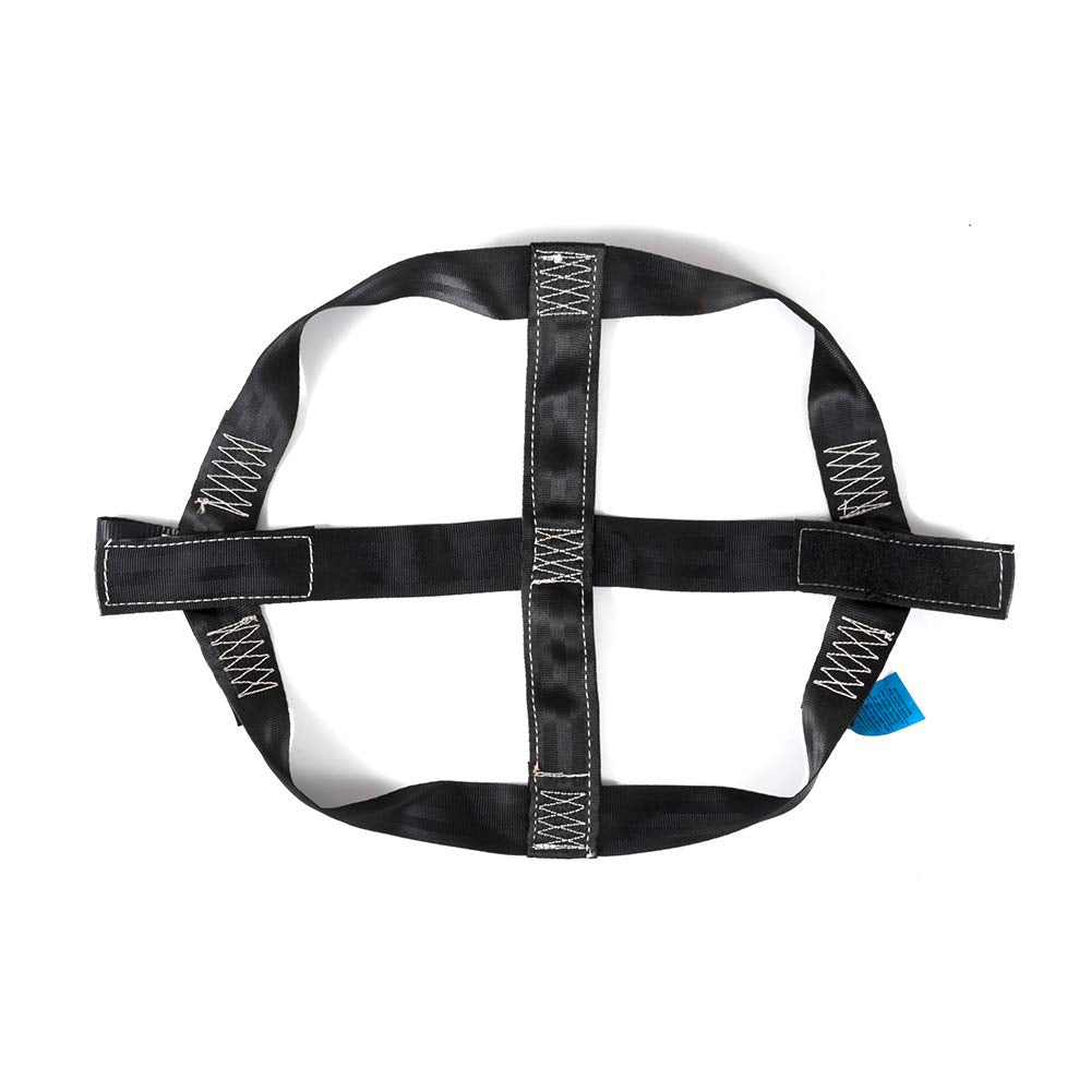 Universal Motorcycle Rear Wheel Tie Down Strap in Black