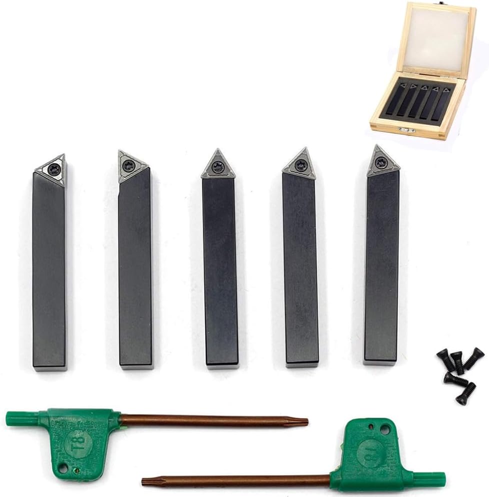 OSCARBIDE 3/8" Mini Indexable Lathe Turning Tool Holder 5-Piece
