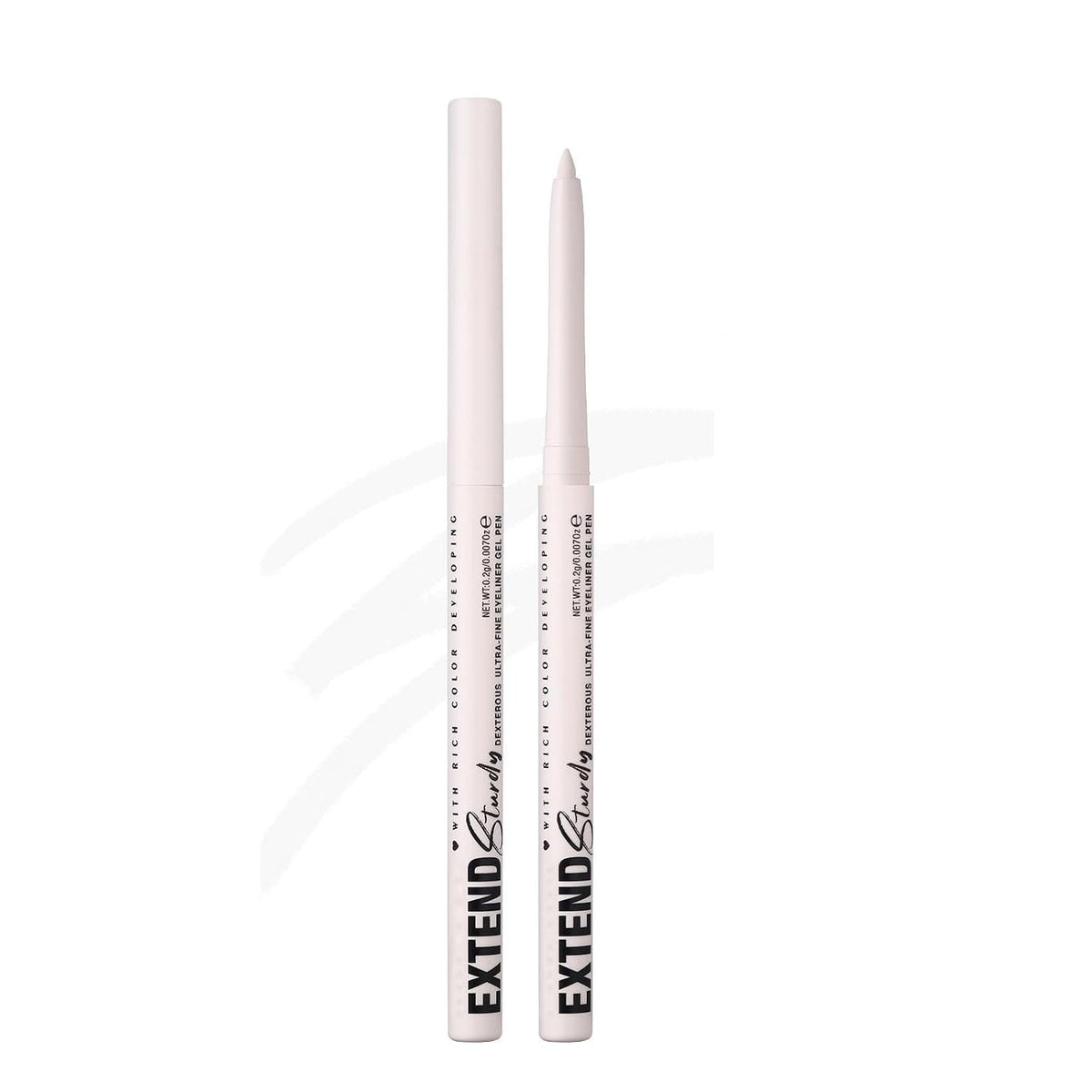 White Pencil Eyeliner Waterproof Retractable Cream White Gel Eyeliner Smudge-proof Hypoallergenic (01#)