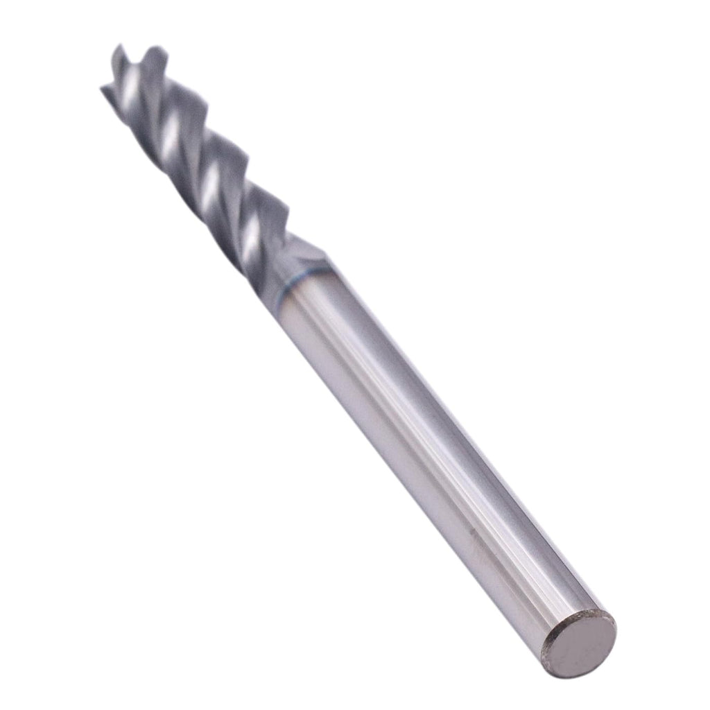 1/4" 4 Flute Solid Carbide Long Square End Mill, 3" OAL, AlTiN Coated