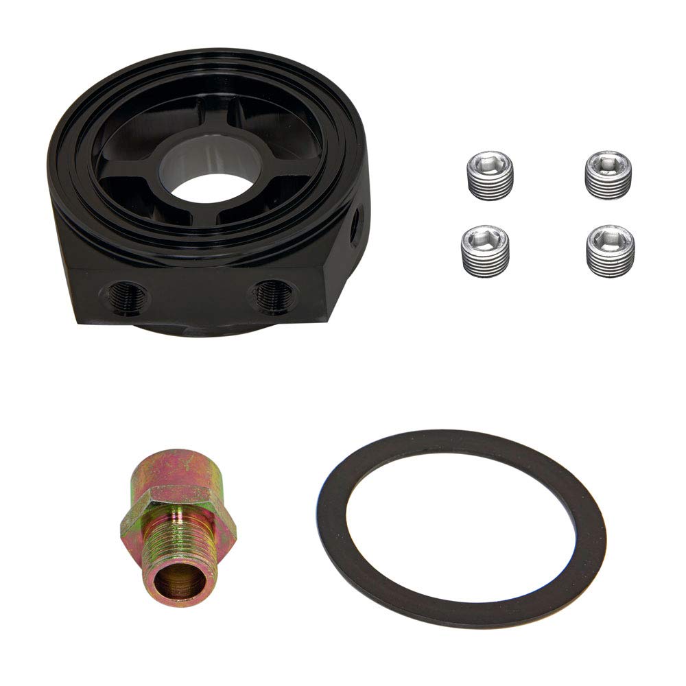 GlowShift 20mm 1.5 Oil Filter Sandwich Plate Sensor Thread Adapter