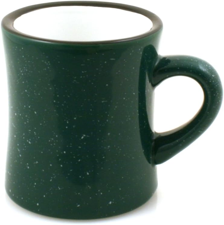 Ceramic Diner Campfire Mugs, 10oz, Set of 4 (Forest Green)