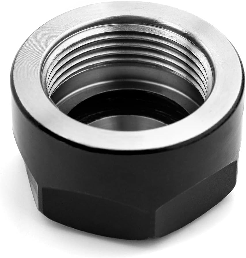 QWORK ER20 A Collet Clamping Nuts for CNC Milling Chuck Holder Lathe, 4 Pack (Black)