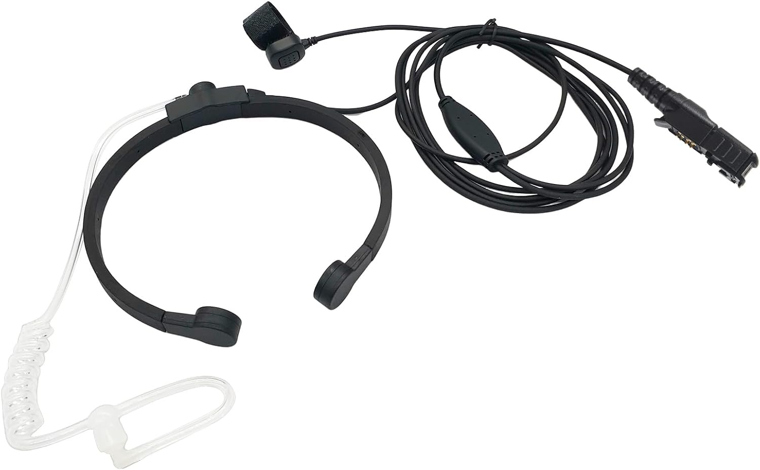 Throat Mic Headset Tactical Neck Bone Conduction Acoustic Earpiece Ear Piece with Mic Headset for Motorola XPR3300E