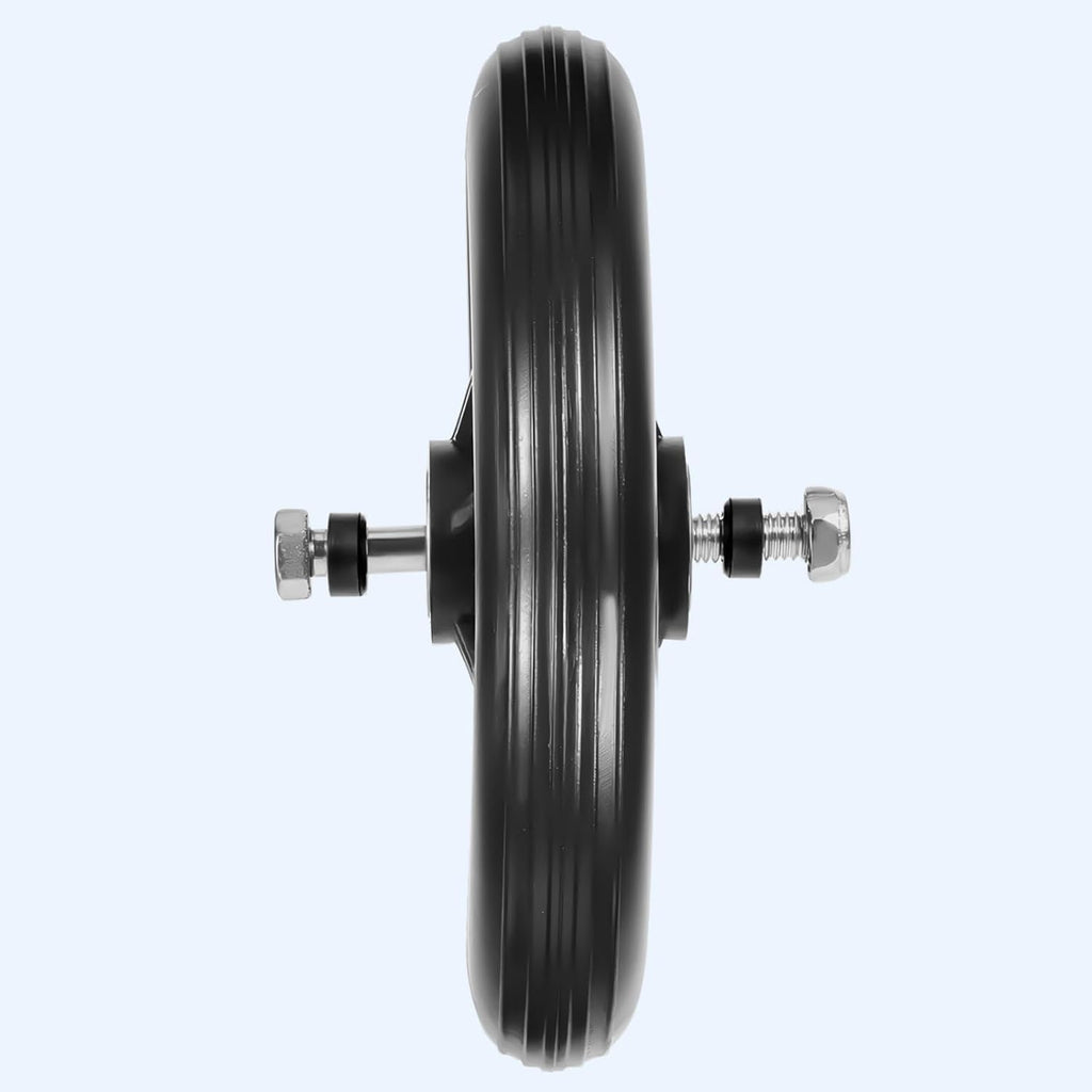 4 Pack Wheel Replacement with 4 Axles, 6 Inch Heavy-Duty Anti-Slip Solid Caster Roller Wheels for Walkers Wheelchair