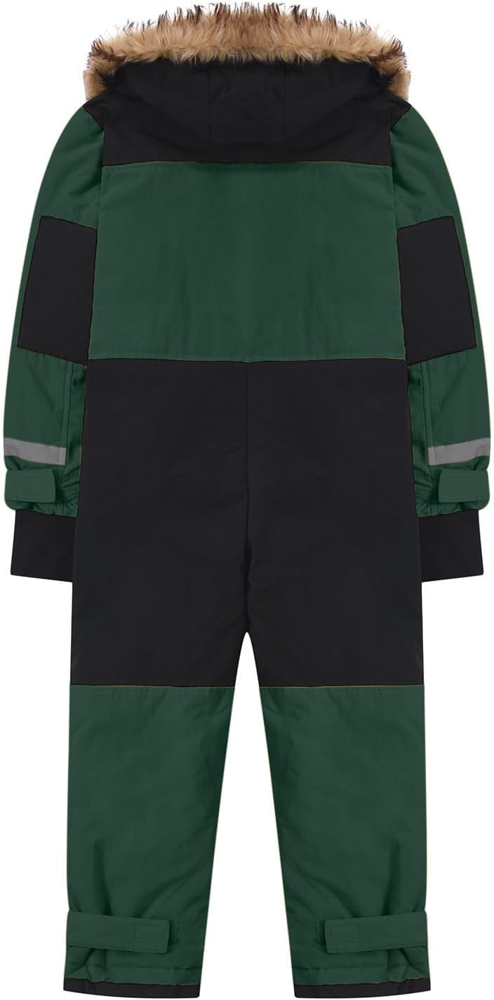 Kids Insulated Snow Bib Overalls Winter Snow Suit Girls Ski Suit Outdoor Waterproof Snowboard Coveralls Boy Snowsuit