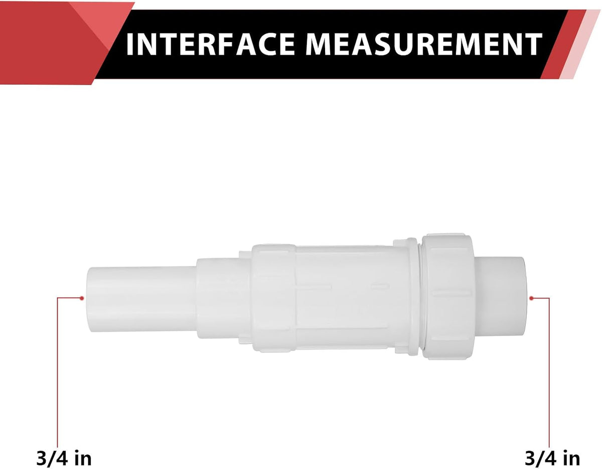 5Pcs EFIELD 3/4 Inch PVC Expansion Repair Coupling(PVC029-5)