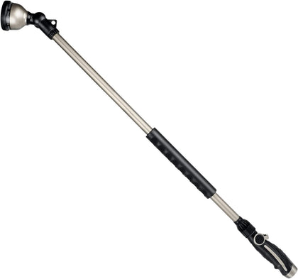36” Long Watering Wand, Metal Garden Hose Wand with 180° Swivel Head and 10 Spray Patterns, 3ft Heavy Duty Hose
