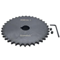 #40 Roller Chain Sprocket Type B 1 inch Bore 36 Tooth, Hardened Antirust 1045 Steel Drive Sprockets 40B36-1