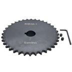 #40 Roller Chain Sprocket Type B 1 inch Bore 36 Tooth, Hardened Antirust 1045 Steel Drive Sprockets 40B36-1