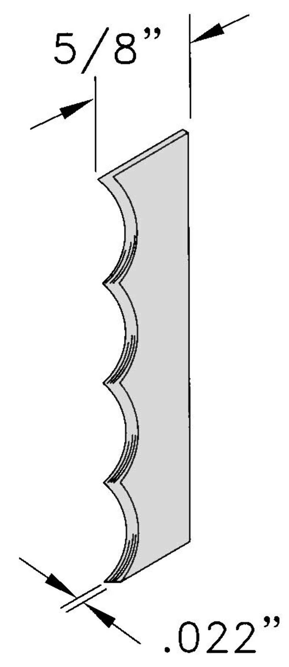 124" Boneless Scalloped Blade for Model BIRO-3334