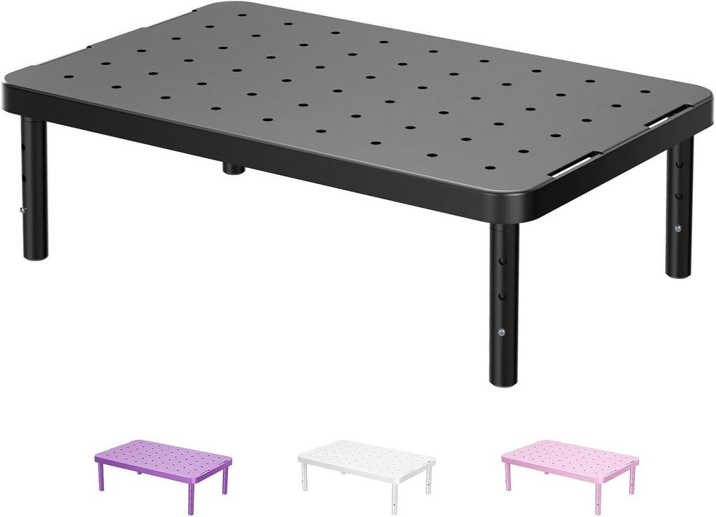 Computer Monitor Stand for Desk, Adjustable Laptop Riser, Desk Monitor Stand Underneath Storage for Office, School
