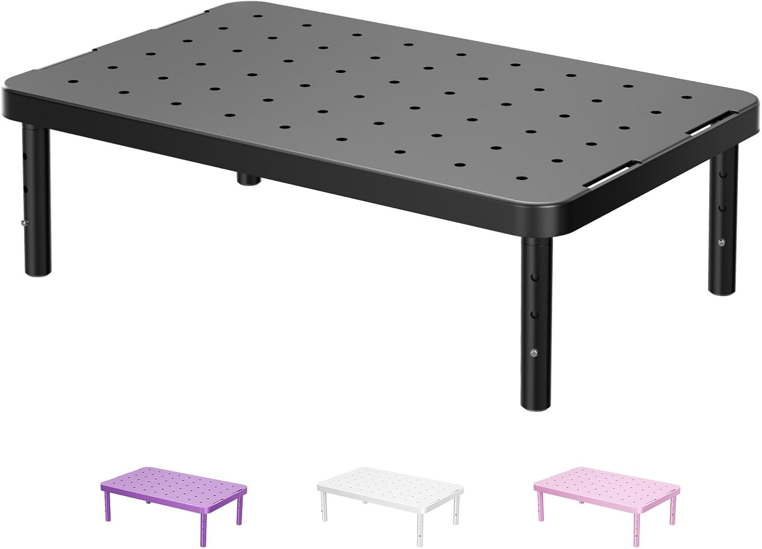 Computer Monitor Stand for Desk, Adjustable Laptop Riser, Desk Monitor Stand Underneath Storage for Office, School