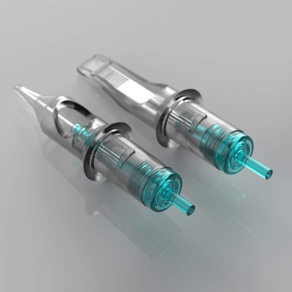 Aquamarine Knight Disposable Tattoo Cartridge Needles Tattoo Cartridges Assorted 50pcs Sizes of Round Magnum