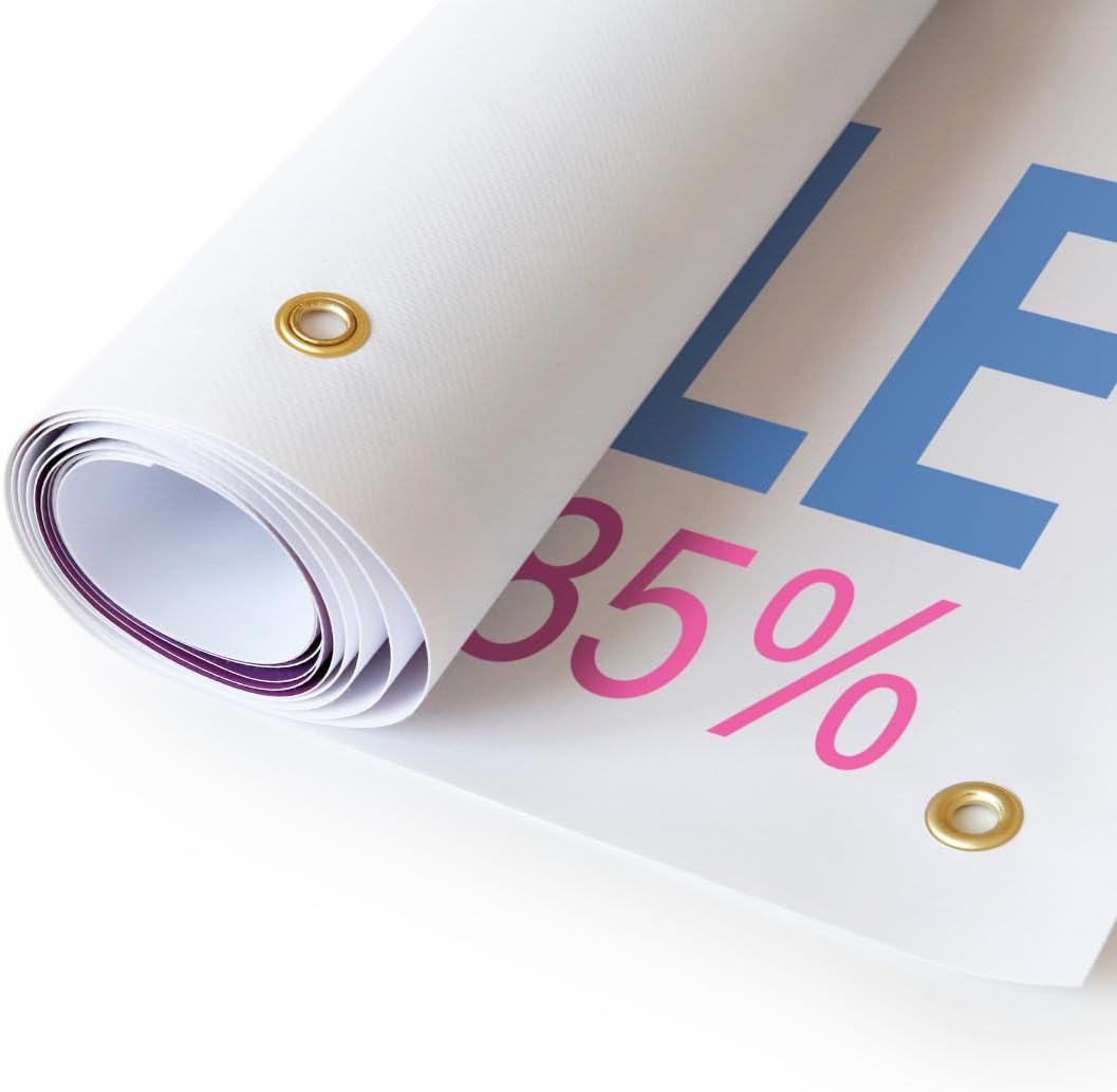 Custom Indoor or Outdoor Heavy Duty Vinyl Banner for Business, Birthdays, Holidays, & Special Events (13 Ounces)