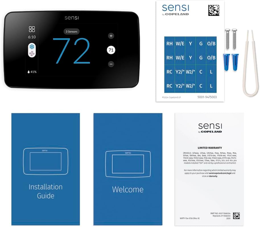 Touch 2 Smart Thermostat Wi-Fi, Alexa, Energy Star Certified, ST76