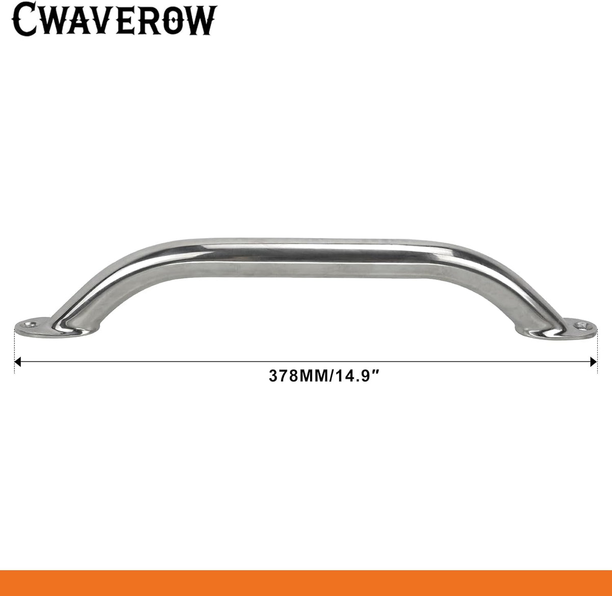 Boat Grab Handle 12" 316 Stainless Handrail 14" Hole to Hole