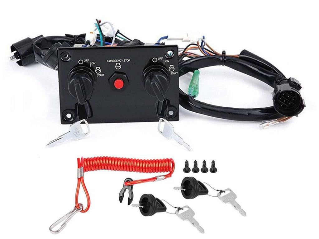 Ignition Key Switch Panel for Suzuki Outboard Dual Twin Engine 37100-96J17