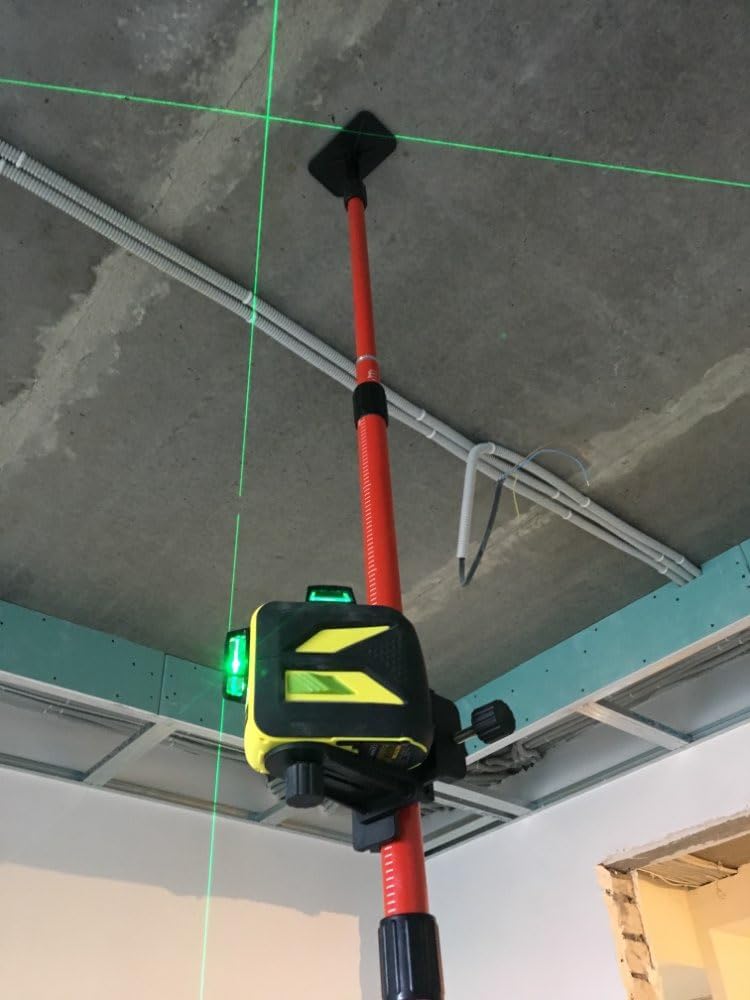 13 Ft./4m Telescoping Laser Pole with 1/4-Inch by 20-Inch Laser Mount, Adjustable Laser Level Mounting Pole for
