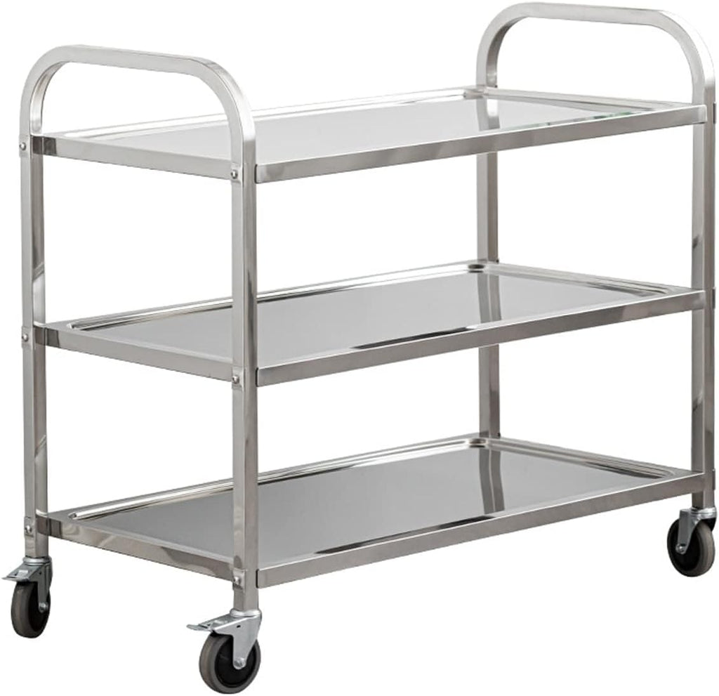 Extra Large 3 Tier Stainless Steel Utility Cart 37x20x37 inch