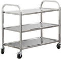 Extra Large 3 Tier Stainless Steel Utility Cart 37x20x37 inch