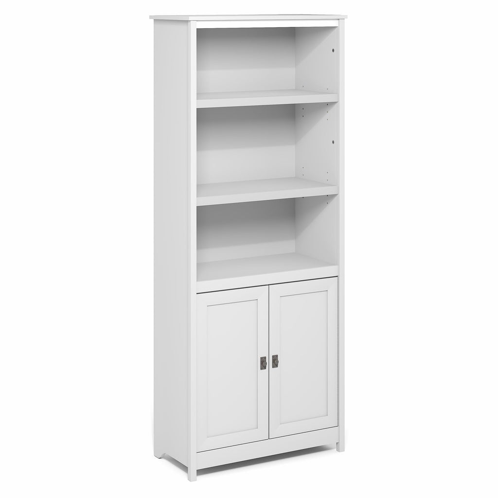 Robin 5-Tier Storage Cabinet, 2 Door Pantry Cabinet, Plain White