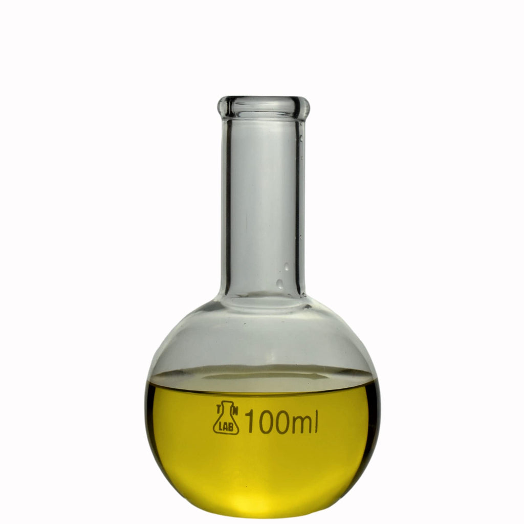 TN LAB 100ml Flat Bottom Boiling Flask Heavy-Wall Borosilicate 3.3 Glass