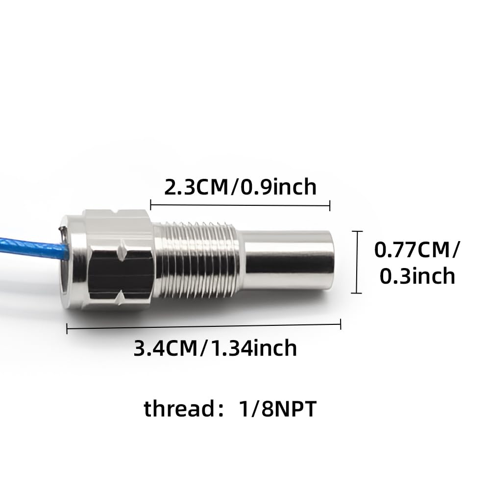 SINCO TECH Universal Replacement Oil/Water Temperature Sensor Auto Gauge Sensor Unit, 1/8 NPT
