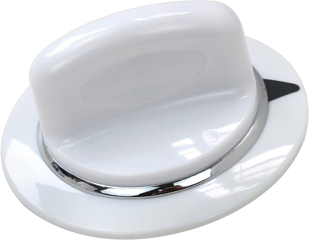 New WE1M654 Dryer Timer Knob with Metal Ring Compatible with Hotpoint HTDP120GD1WW HTDP120GD1WW HTDP120GD2WW HTDP120GD3WW HTDP120GD4WW, Replaces WE1M443, WE1M502, WE1M668