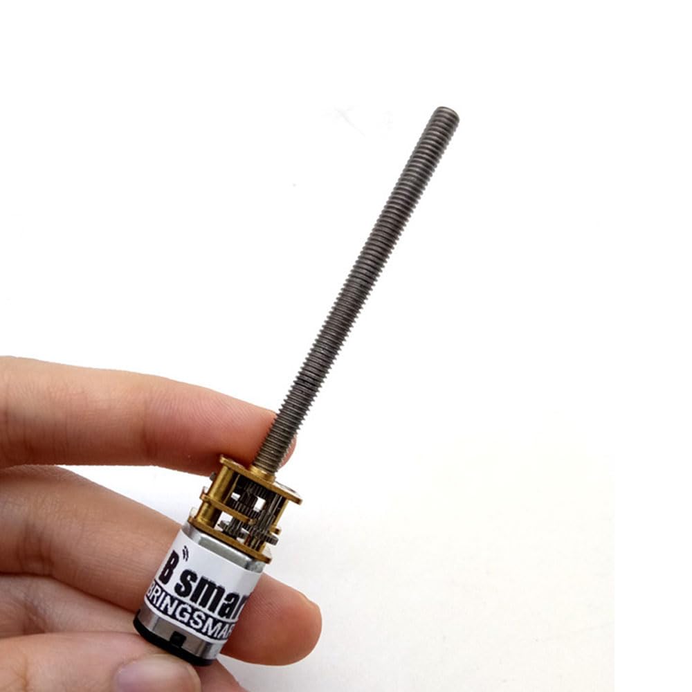 BRINGSMART Threaded Shaft M4 55mm DC Gear Motor 3V 6V 12V N20 Mini Reducer