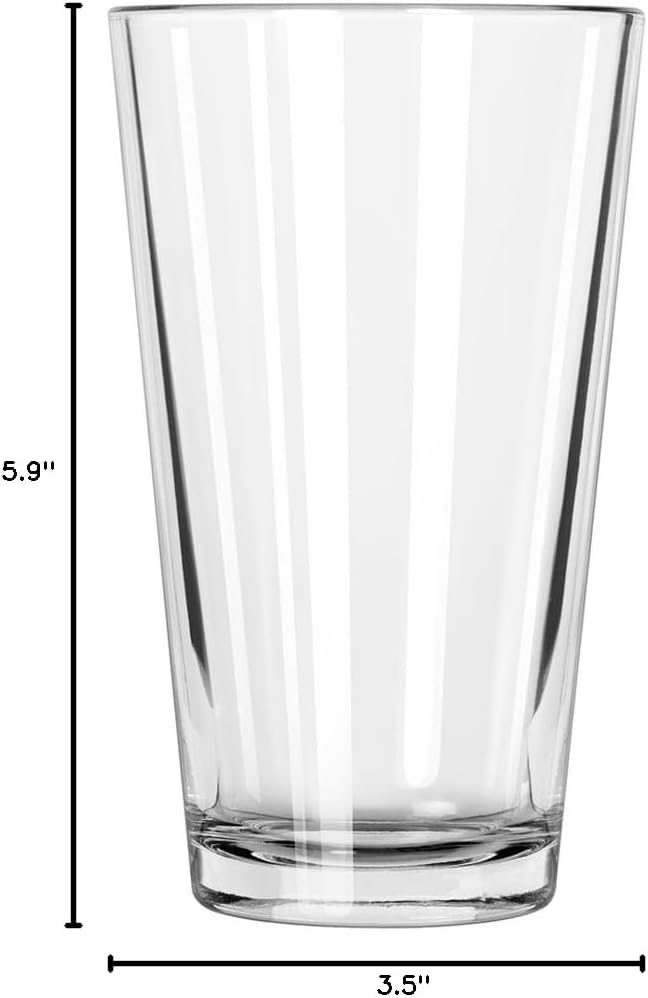 Pint Glass with DuraTuff Rim (1639HT), 16oz