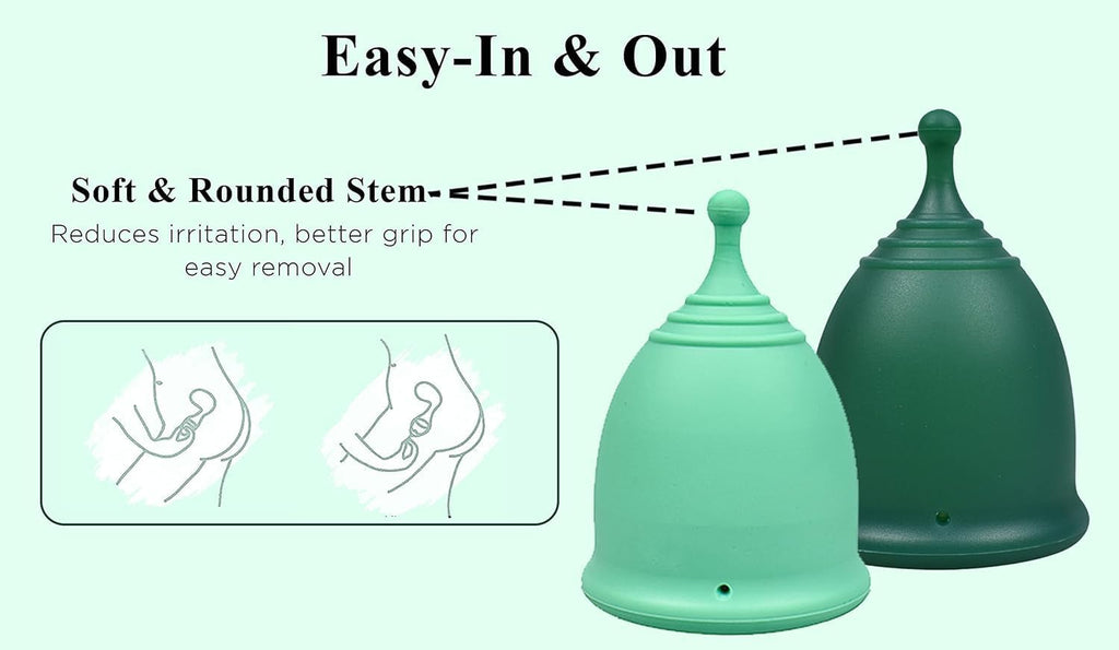 Reusable Menstrual Cup (Small) Set of 2 with Mini Box, 100% Soft Silicone, Coupe Menstruelle, Safe Period Cup, Light