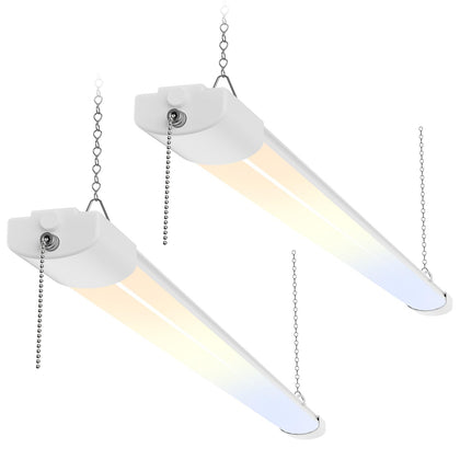 LED Shop Lights 4FT for Garage, 6000LM Super Bright, Adjustable 2700K-6500K Color Temperature, 120V, Warm to Cool