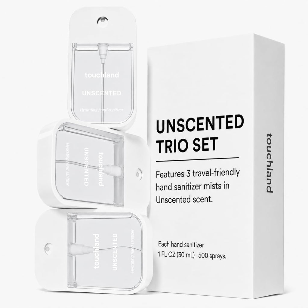 Unscented Hydrating Hand Sanitizer Spray, 3 Pack Travel Size
