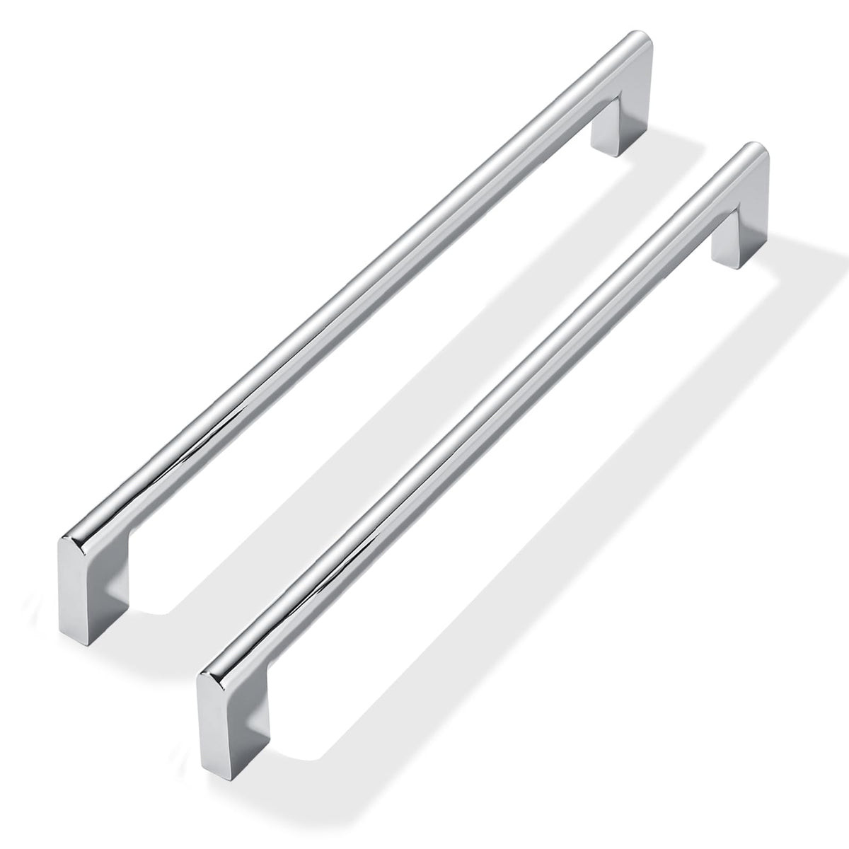 5 Pack 12 Inch Hole Center Polished Chrome Cabinet pulls Heavy Duty Solid Hardware for bathrooms Dressing Tables