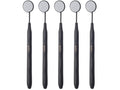 Dental Mirror Stainless Steel Matte Black, Set of 5 Dental Mirrors Front Surface Rhodium Plasma Coated for General