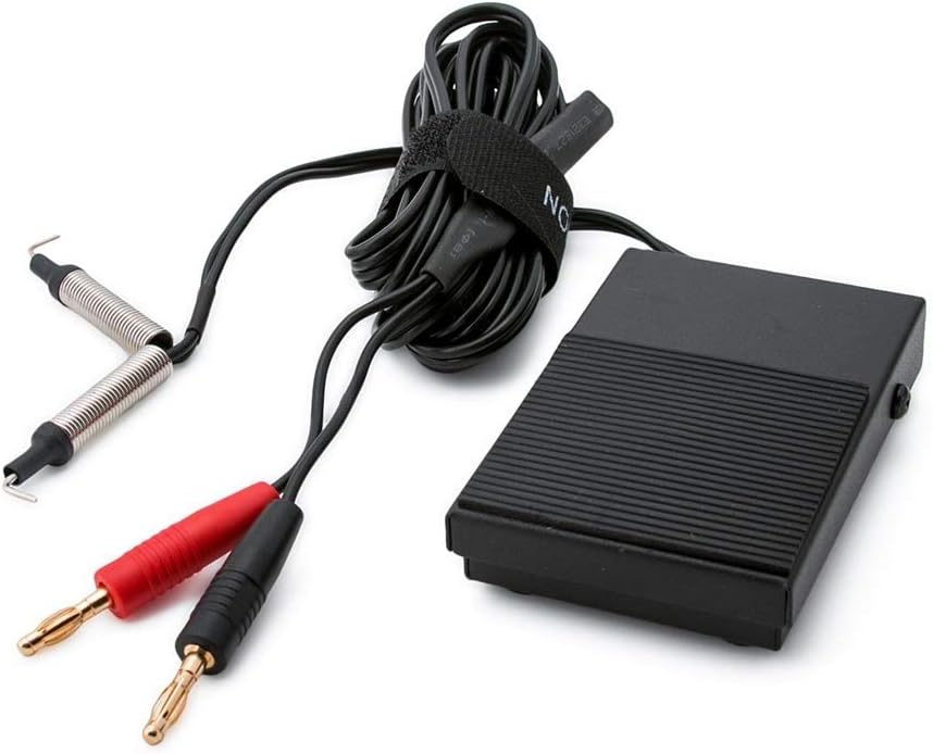 Tattoo Foot Pedal and Clip Cord with Banana Plugs for Use with Our High-Tech Power Supplies