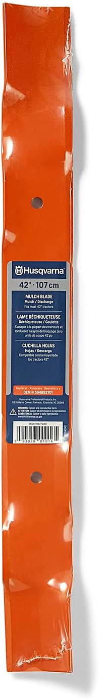42-Inch Mulching Lawn Mower Blades, Lawn Mower Parts Riding Mowers, Replacement for OEM Part No. 594892701, Orange