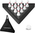 Tabletop Shuffleboard Bowling Pin Set Portable Shuffleboard Bowling Pin Game,Solid Wood Shuffleboard Bowling Curling