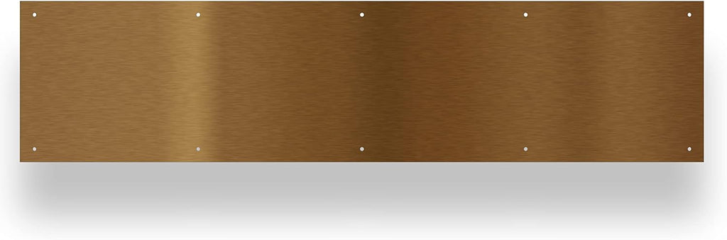Door Kick Plate 8in x 34in, 1 Count, Antique Brass | Aluminum, scratch-resistant door protector plate