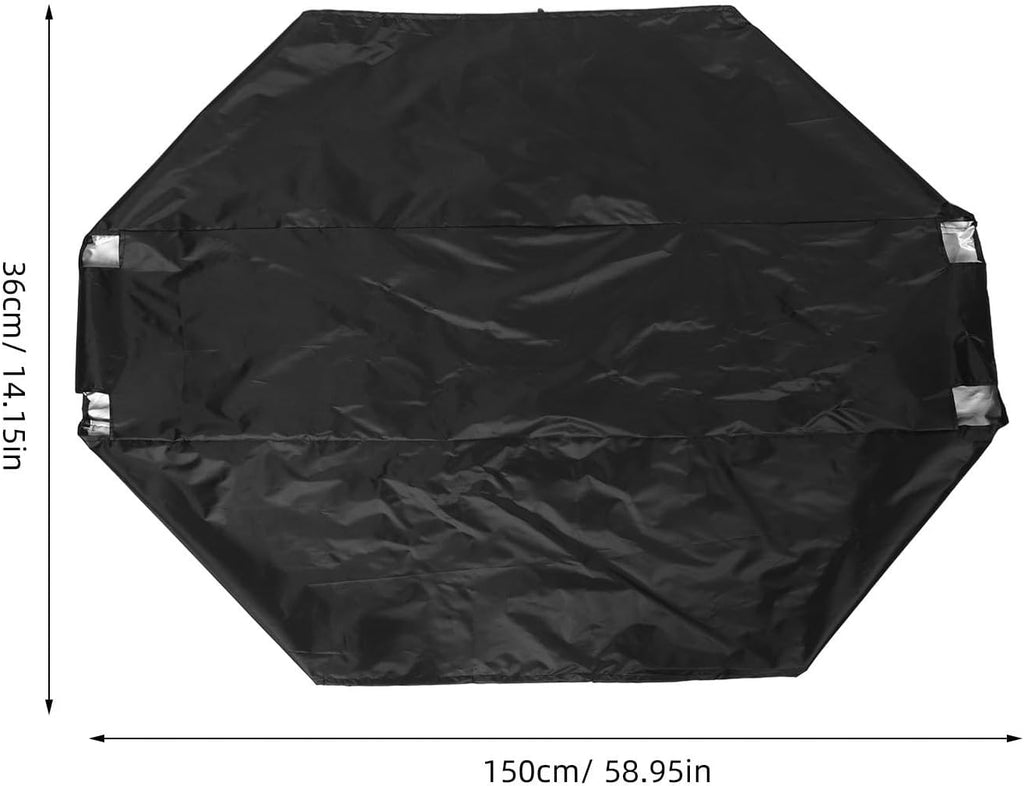 Firewood Storage Rack Cover 150x36x36cm Black Oxford Cloth | Waterproof Shelter for Log Rack, Tear Resistant Build