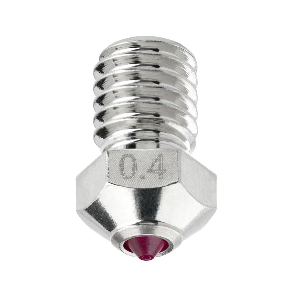 Ruby Nozzle 0.4mm for E3D V6 Hotend, Prusa i3 MK3S / MINI, Anycubic i3 Mega/Kobra/Kobra Neo 3D Printer and More