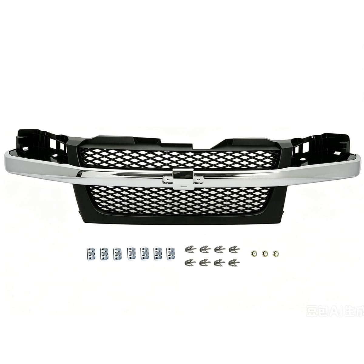 Front Grille & Headlights Kit For 2004-2012 Chevy Colorado