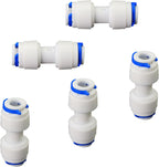 1/4" x 1/4" Push-Fit Connector for RO System, 5 Pcs