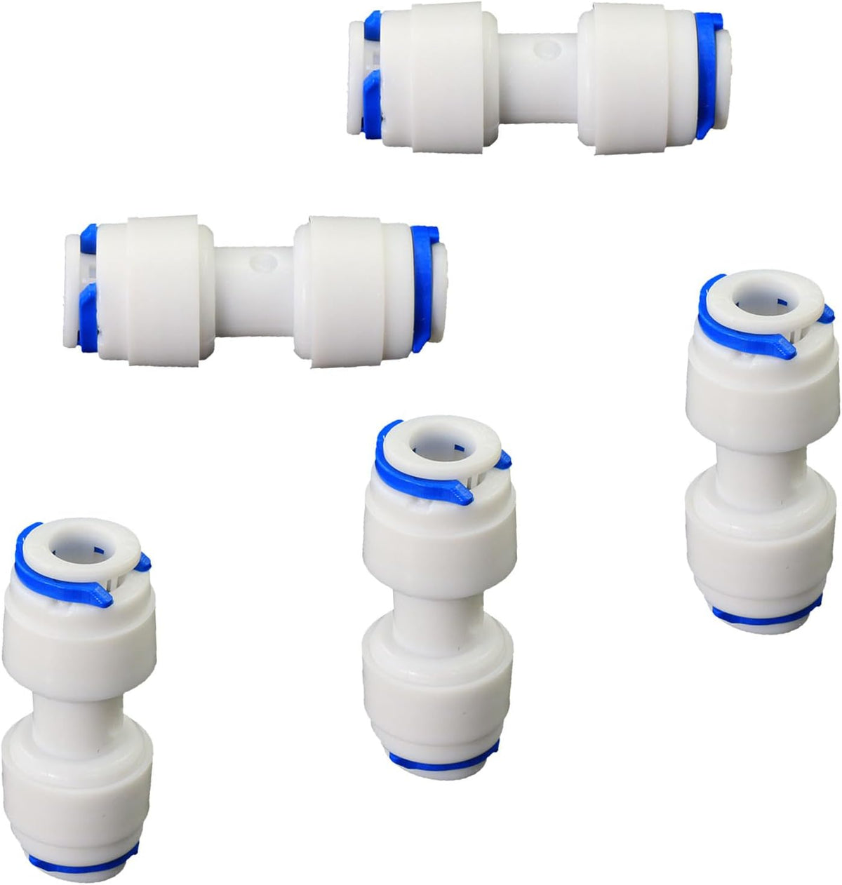 1/4" x 1/4" Push-Fit Connector for RO System, 5 Pcs