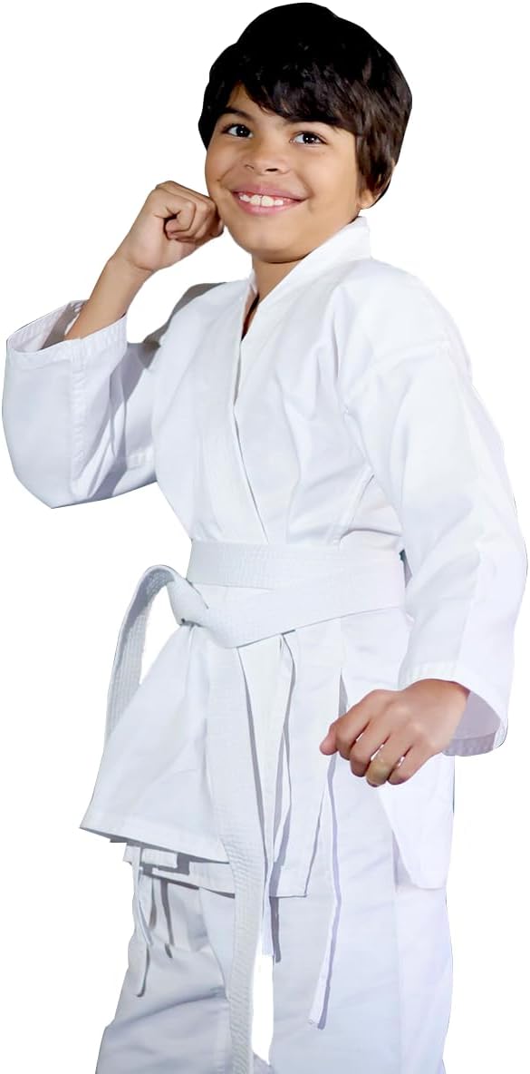 Karate Uniform with Belt for Kids Durable Student Karate Gi Martial Arts Uniform