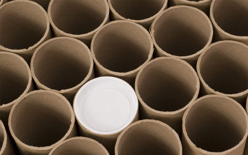 2 x 24 Inch Kraft Mailing Tubes with End Cap - 2 Pack