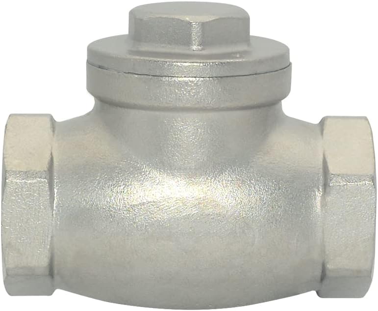 1" Stainless Steel SS316 Swing Check Valve,NPT Female x Female Thread,WOG 200 PSI PN16 CF8M